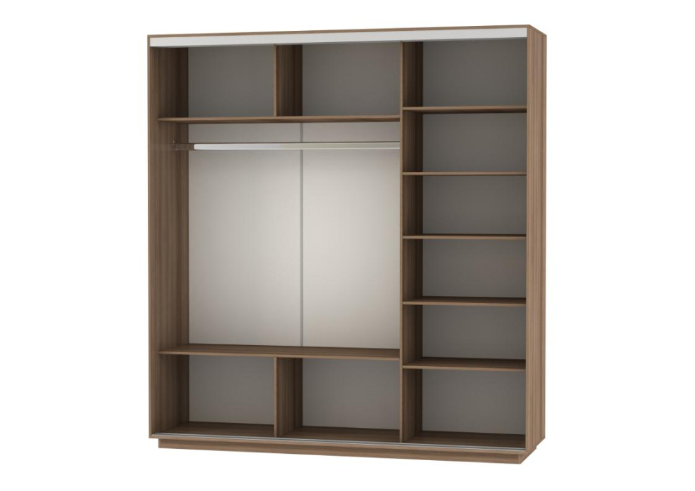 Шкафы-купе, Шкаф-купе Экспресс Медиум (2 зеркала) трио 2200 x 1800 x 600