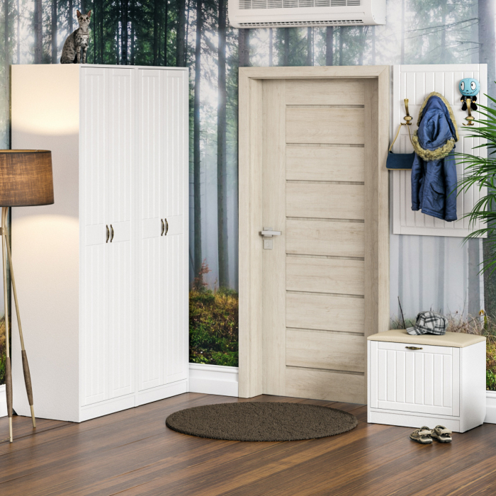 Прихожие, Модульная мебель для прихожей П-6 № 9 МДФ фрезеровка прованс