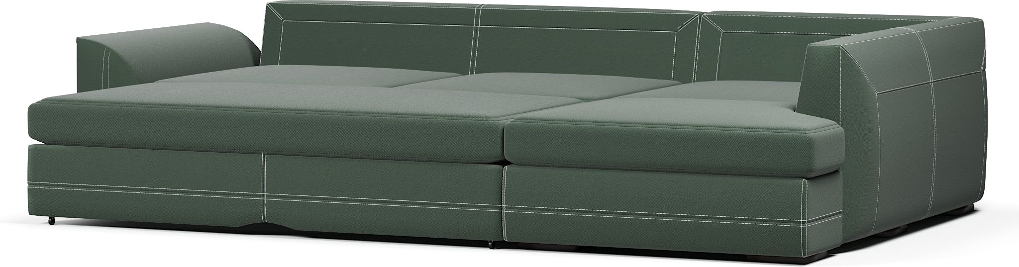 Диваны угловые в гостиную, Диван-кровать угловой Калифорния дельфин,велюр + экокожа