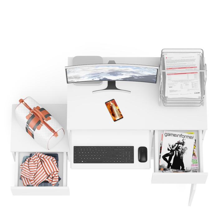 Прямые компьютерные столы, Компьютерный стол МС-1 правый с тумбой Мори