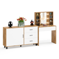 Туалетные столики, Столик туалетный с полочками и с подсветкой и комод 122-1504