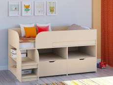 Кровати-чердаки, Кровать-чердак Астра 9 V6 Дуб молочный