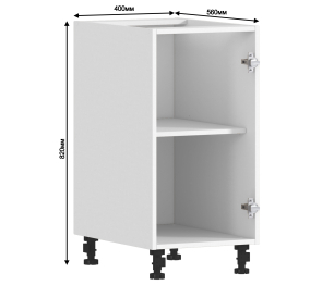 Квадро стол 1 дв 40х82 см