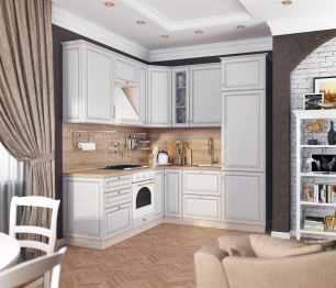 Кухонный гарнитур Регина Белое золото 2х2,1м