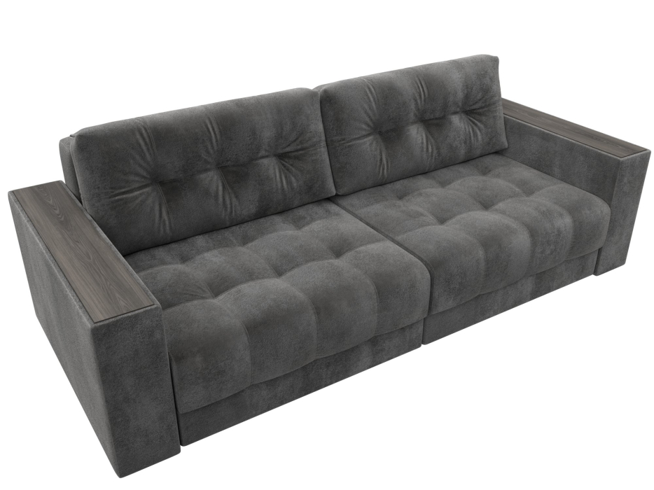 Диваны еврокнижки, Диван прямой с декором Лига-049 НПБ, велюр TOWER