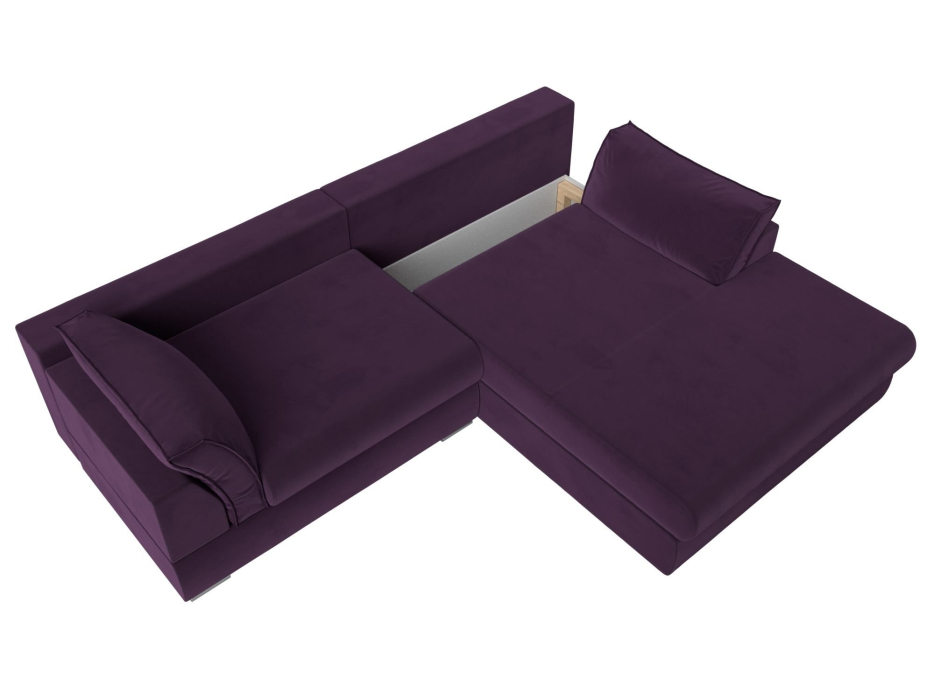 Диваны угловые в гостиную, Угловой диван Пекин угол правый, велюр