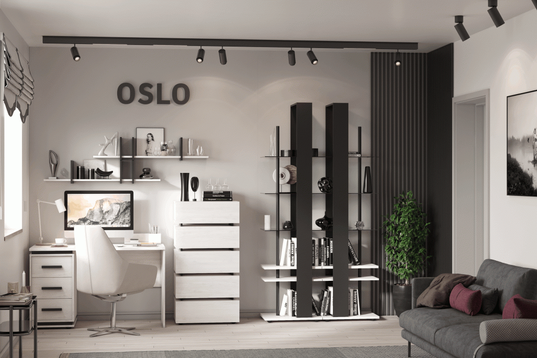 Настенные полки, Гостиная Oslo (модуль 18) Полка навесная