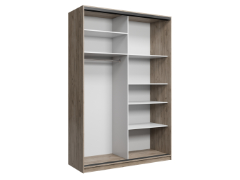 Шкаф купе 2-х дверный АЙСБЕРГ ЛОФТ 160 комбинированный