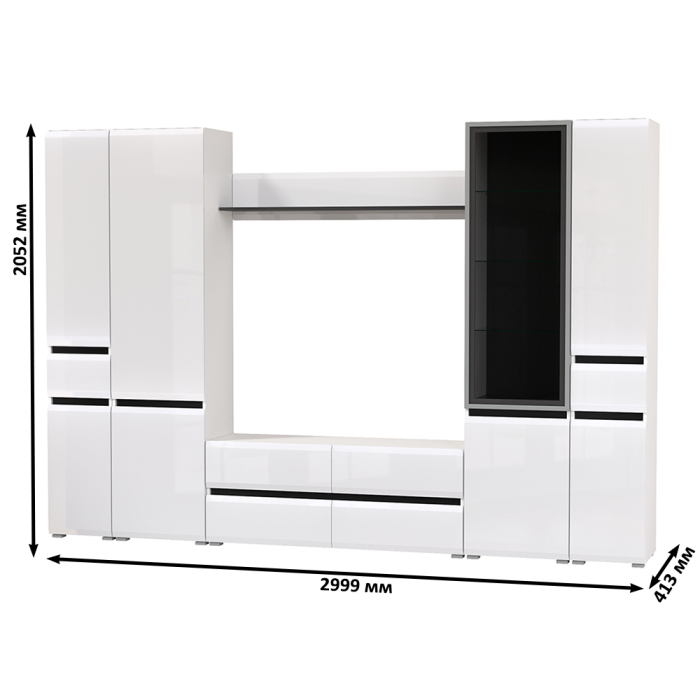 Стенки для гостиной, Сидней Комплектация № 60