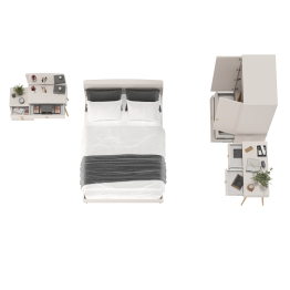 Туалетный столик Афина с кроватью 1400 со шкафом и столиком