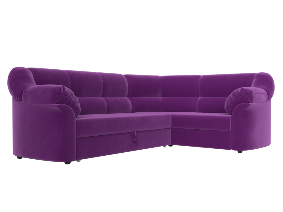 Диваны угловые в гостиную, Диван угловой Карнелла правый угол, микровельвет