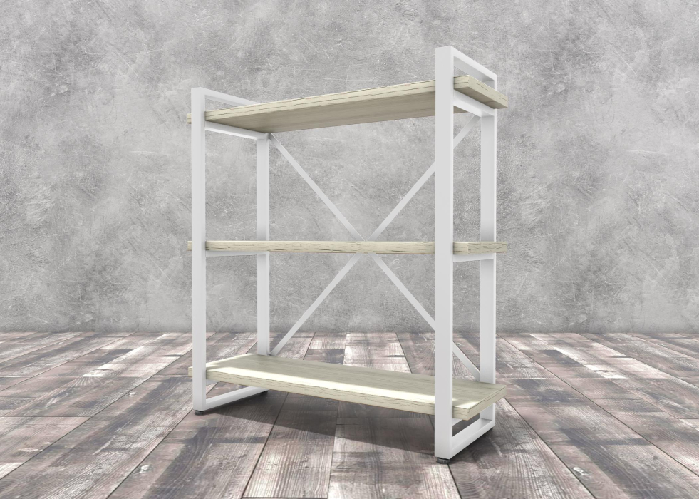 Стеллажи, Стеллаж Айсберг Лофт 80х102-2 белый