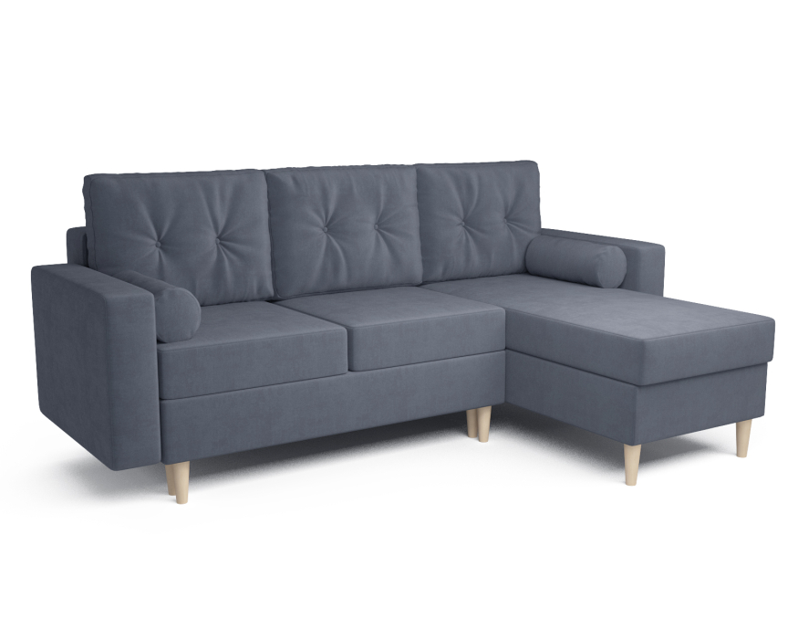 Диваны угловые в гостиную, Угловой диван Честер, велюр