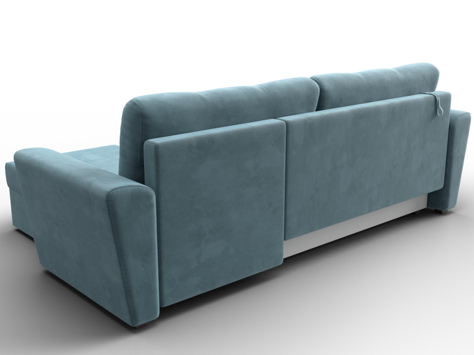 Диваны угловые в гостиную, Угловой диван Амстердам Лайт правый угол, велюр