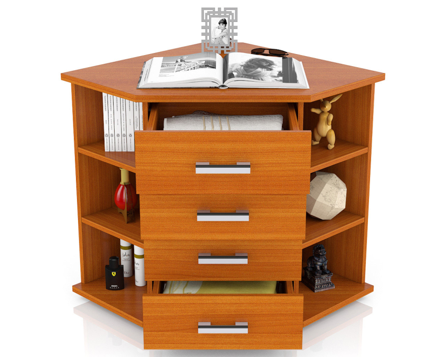 Комоды, Угловой комод МД-К12П с открытыми полкам
