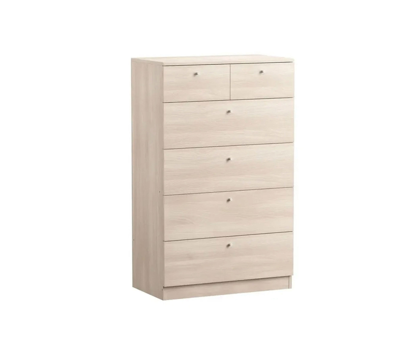 Комоды, Комод 70х40х116 см, Теви 6 ящиков