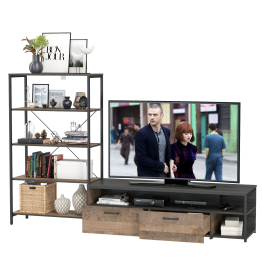 Тумба под ТВ и открытый стеллаж Трувор