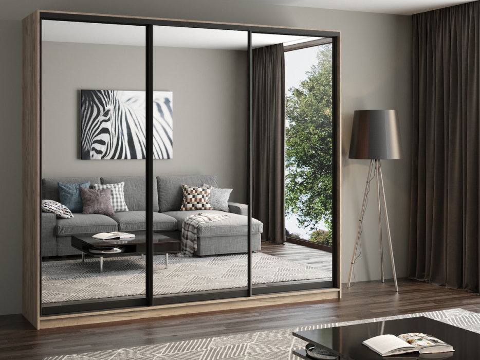 Шкафы-купе, Шкаф купе 3-х дверный АЙСБЕРГ ЛОФТ 270 /зеркало