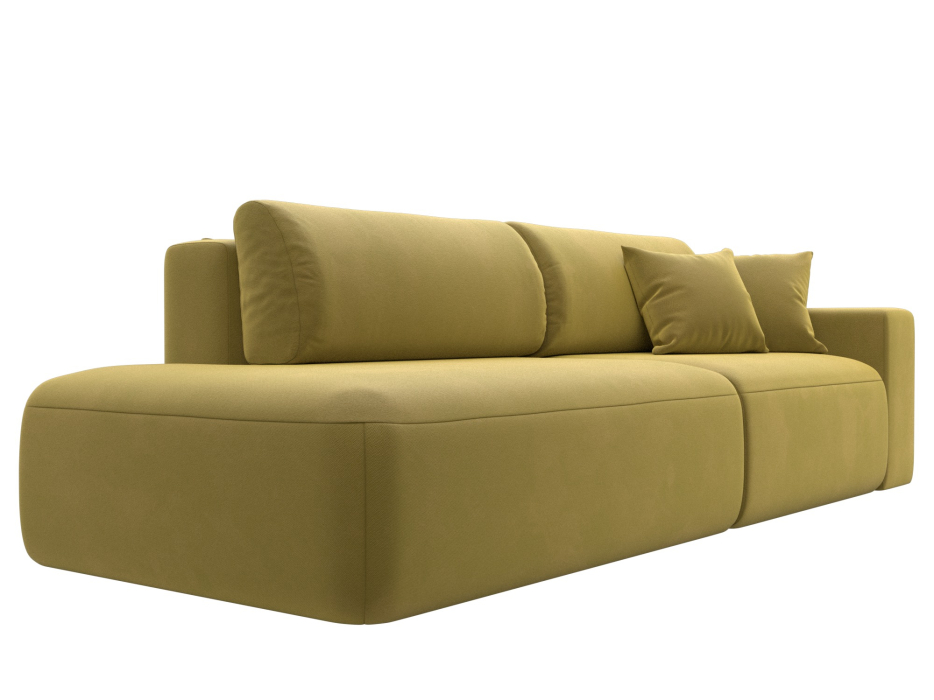 Диваны еврокнижки, Диван прямой Лига-036 Модерн подлокотник справа, микровельвет