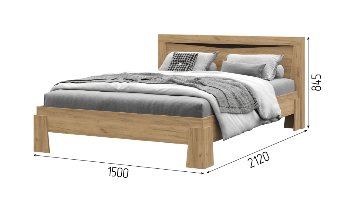 Кровати 140х200, Кровать 1,4 с ортопедическим основанием КР 702 спальня Паола