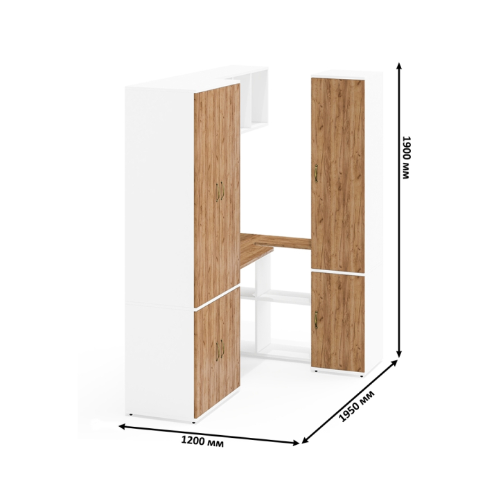 Домашние кабинеты, Место для учёбы и хранения вешей для подростка Лидер-8 № 47