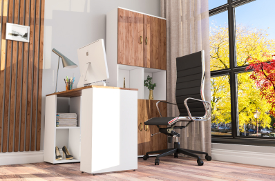 Лидер-8 письменный стол-трансформер и два пенала Лидер-8.