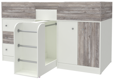 Кровать чердак Малыш 4, Белый