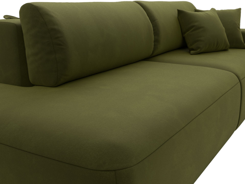 Диваны еврокнижки, Диван прямой Лига-036 Модерн подлокотник справа, микровельвет