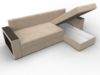 Диван угловой Дубай Лайт угол универсальный, велюр