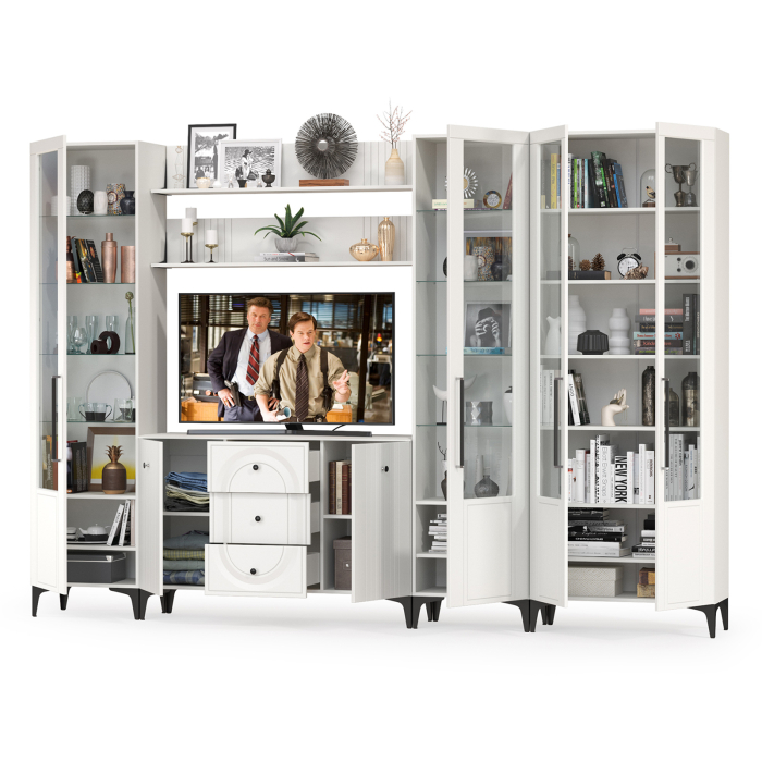 Стенки для гостиной, Набор мебели из шести предметов для гостиной Валенсия № 109