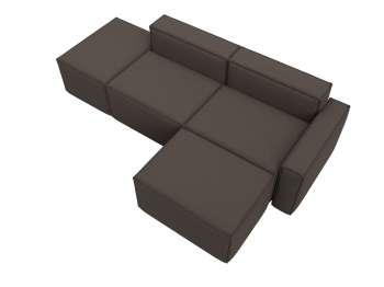 Диван угловой модульный Лига-063 угол правый, рогожка Амур