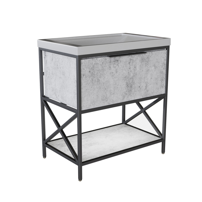 Тумбы без раковины, Тумба д/ванной БРУКЛИН-80 под умывальник Фостер 80/Fest 80 ЛОФТ (ЛДСП)