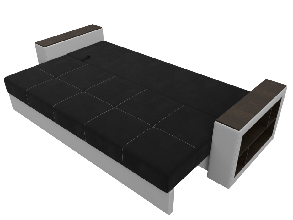 Диваны еврокнижки, Диван прямой Дубай Лайт, микровельвет/экокожа