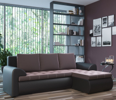 Диваны угловые в гостиную, Угловой диван Ванкувер правый, экокожа /велюр