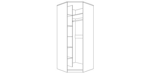 ПАРМА НЕО Cпальня шкаф угловой (корпус)
