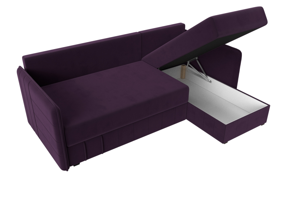 Диваны угловые в гостиную, Диван угловой Слим универсальный угол, велюр