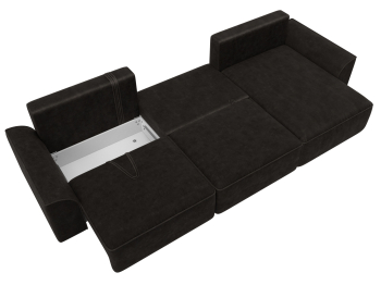 Диван угловой Лига-048 НПБ лонг, велюр BRUT