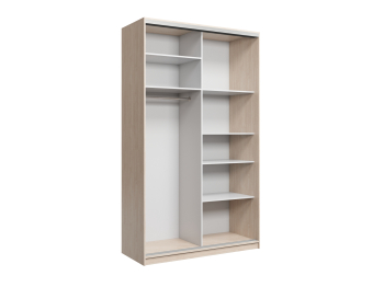 Шкаф-купе Айсберг 160 ВЕНГЕ (белый/зеркало)