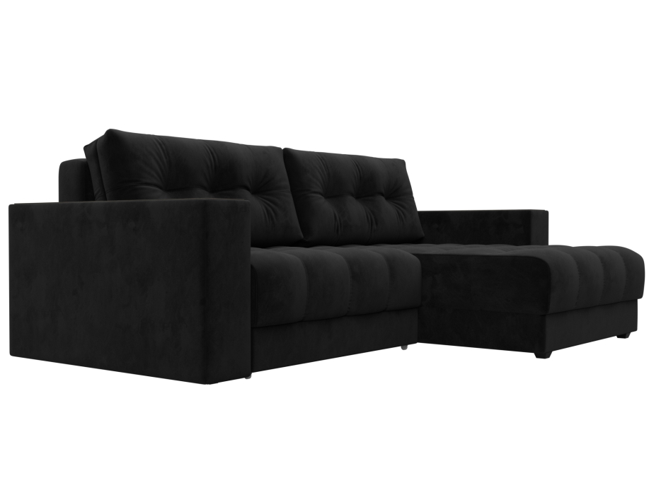 Дизайнерские диваны для гостиной, Диван угловой с декором Лига-049 НПБ, велюр SEVEN