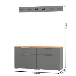 Две обувницы с вешалкой для одежды Октава.