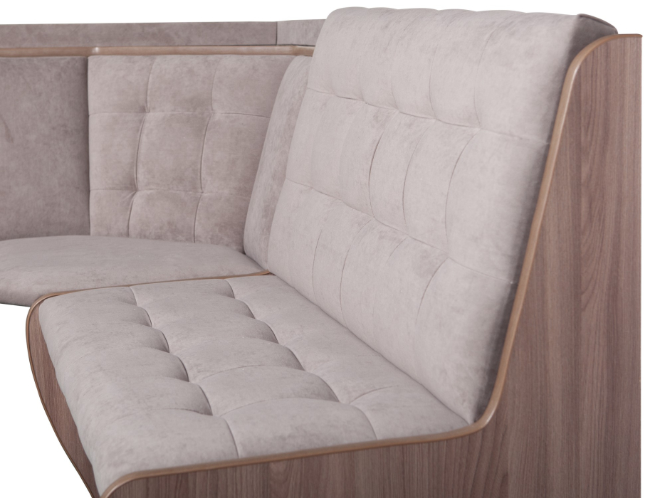 Кухонные уголки, Кухонный уголок Стиль 1Л (со столом СТ4) Ясень шимо темный / велюр