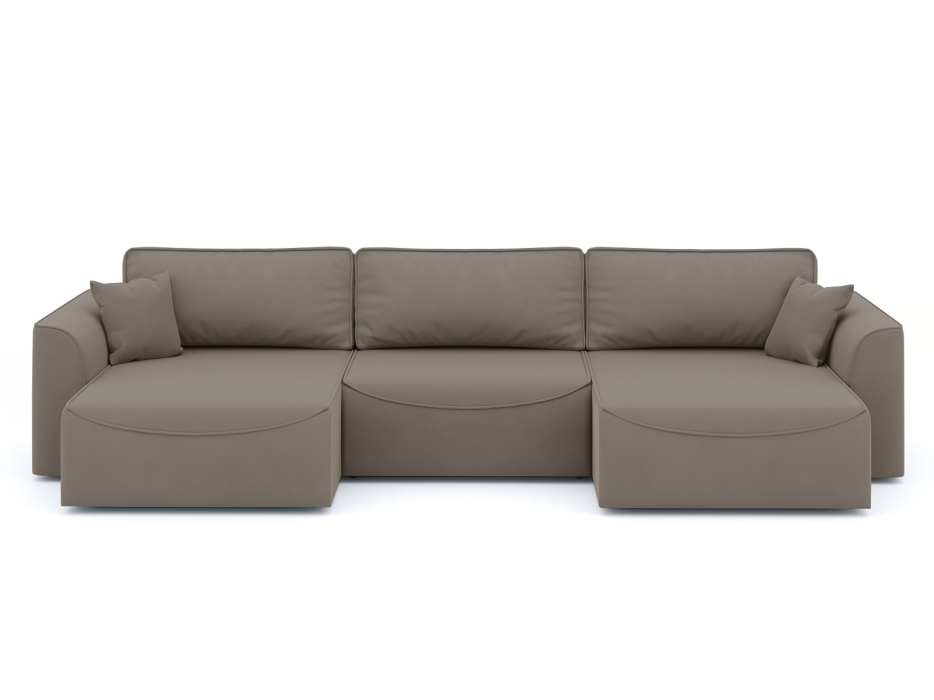 Диваны угловые в гостиную, Диван-кровать П-образный Рафаэль еврокнижка НПБ, велюр