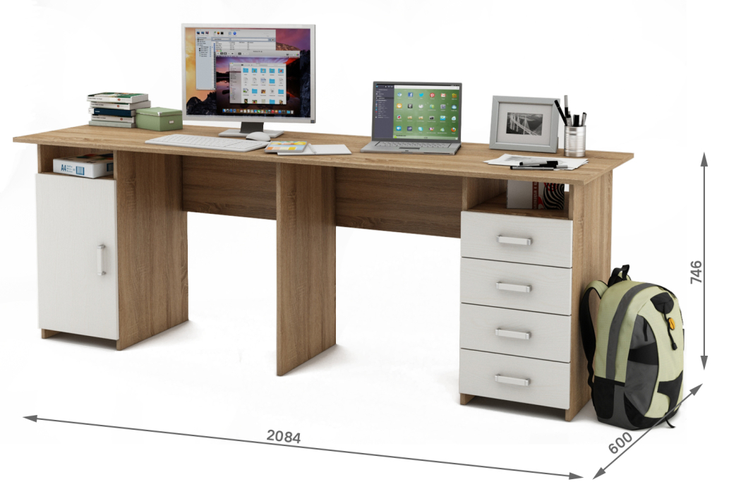 Прямые, Письменный стол Лайт-13