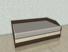 Кровати 120х200, Модульная система Карина Кровать КР-119 Гикори Джексон Темный