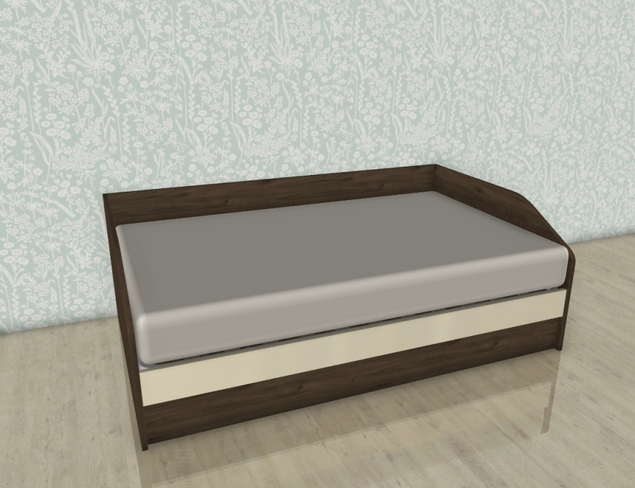 Кровати 120х200, Модульная система Карина Кровать КР-119 Гикори Джексон Темный