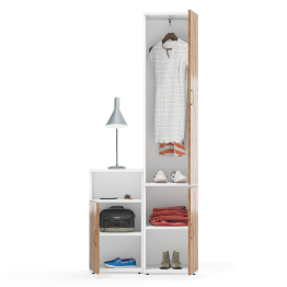 Пенал с выдвижной штангой и полкой и тумба с нишей Лидер-8