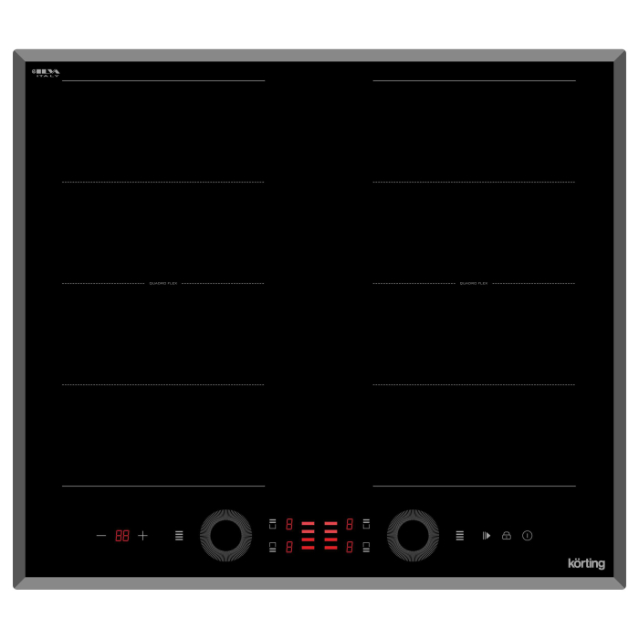 Встраиваемые варочные панели, Варочная панель индукционная Korting HIB 68700 B Quadro
