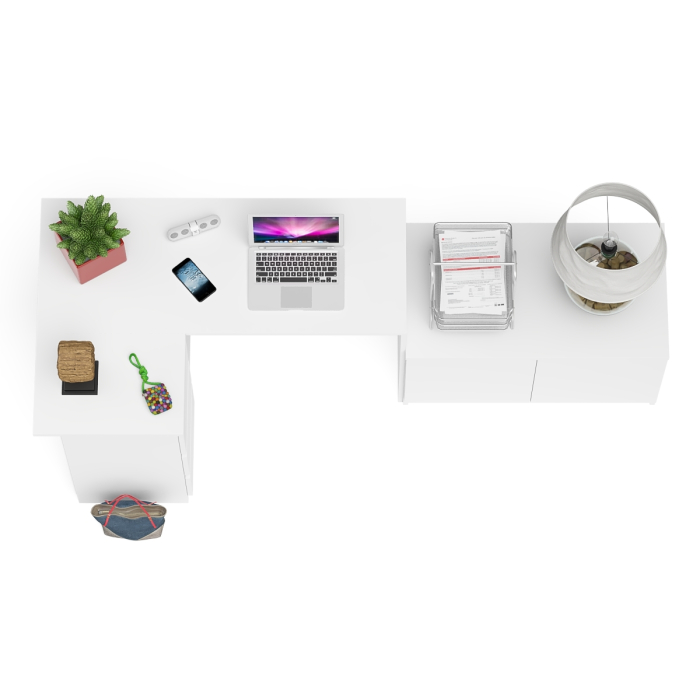 Угловые, Компьютерный угловой стол левое исполнение с широкой тумбой Мори МА-900