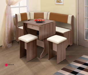 Кухонный уголок Уют-4, ЛДСП, кожзам