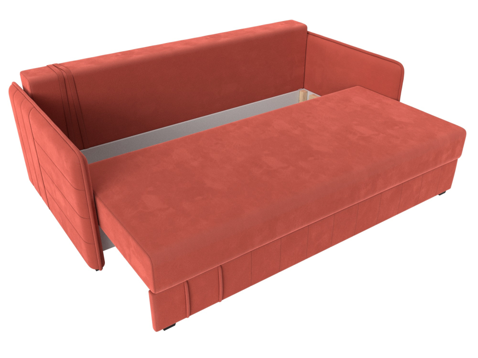 Диваны с ящиком для белья, Прямой диван Слим НПБ, микровельвет